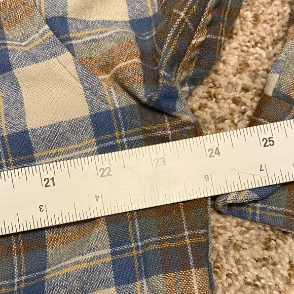 Pendleton Men Umatilla Virgin Wool Blue/Brown Stewart Muted Tartan Lodge Shirt L - Picture 10 of 11